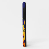 Coques Case-Mate iPhone Vibrant Racing Flames on Navy Blue (Dos/Gauche)