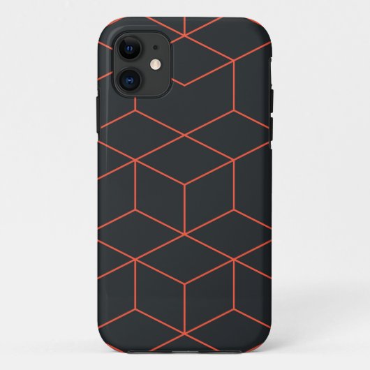 Coques Case-Mate iPhone Vibrant, rétro, simple, cool, tendance motif cube (Dos)