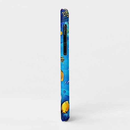 Coques Case-Mate iPhone Vibrant Sea Turtle Reef Art (Dos/Gauche)