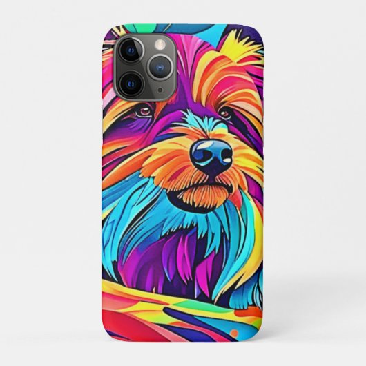 Coques Case-Mate iPhone Vibrant Yorkie pop art (Dos)