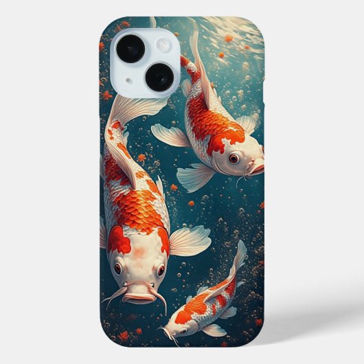 Coques Case-Mate iPhone Vibrants poissons Koï nageant (Verso)