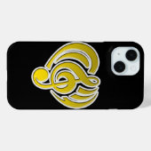 Coques Case-Mate iPhone Vibrations Amour Musical Coeur Jaune Musique Note (Verso (horizontal))
