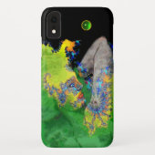 Coques Case-Mate iPhone VIBRATIONS DE LA MATIÈRE Femme fractale verte (Dos)