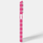 Coques Case-Mate iPhone Vichy à carreaux rose et blanc (Verso / Droite)