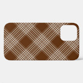 Coques Case-Mate iPhone Vichy-carreaux-écossais-brun-diagonal (Verso (horizontal))