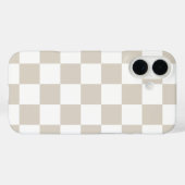 Coques Case-Mate iPhone Vichy rétro beige et blanc (Verso (horizontal))