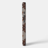 Coques Case-Mate iPhone Victorian Damask Brown Cuivre Motif (Verso / Gauche)