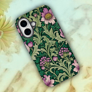 Coques iPhone 16 Victorian Floral Wallpaper