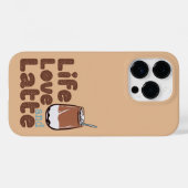Coques Case-Mate iPhone Vie mignonne Amour et latte (Verso (horizontal))
