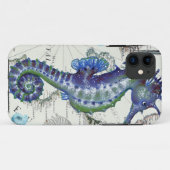 Coques Case-Mate iPhone Vieille carte d'hippocampe (Dos (Horizontal))