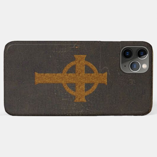 Coques Case-Mate iPhone Vieille croix en cuir d'impression (Dos (Horizontal))