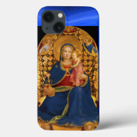 VIERGE AVEC ENFANT ET ANGELS, Saphir Bleu