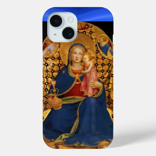 Coques Case-Mate iPhone VIERGE AVEC ENFANT ET ANGELS, Saphir Bleu (Verso)