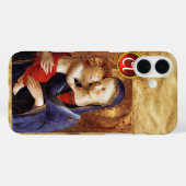 Coques Case-Mate iPhone VIERGE AVEC ENFANT Rouge Ruby Monogramme (Verso (horizontal))