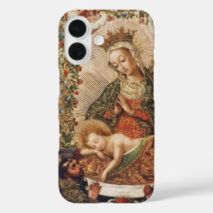 Coques iPhone 16 Vierge de l'école vintage de Cuzco adorant l'enfan