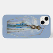 Coques Case-Mate iPhone Vierge Marie Catholique Ciel Bleu & Or (Verso (horizontal))