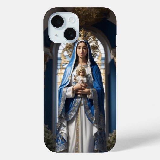 Coques Case-Mate iPhone Vierge Marie et bébé Jésus (Verso)
