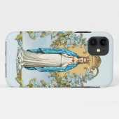Coques Case-Mate iPhone Vierge Marie Florale Religieuse Dame de Knock (Dos (Horizontal))