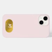 Coques Case-Mate iPhone Vierge rose or Chic féminin Monogramme initial (Verso (horizontal))