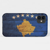 Coques Case-Mate iPhone Vieux drapeau en bois de Kosovo (Dos (Horizontal))