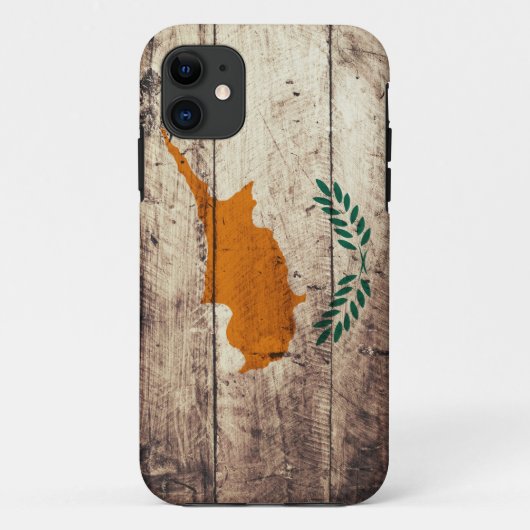 Coques Case-Mate iPhone Vieux drapeau en bois de la Chypre (Dos)
