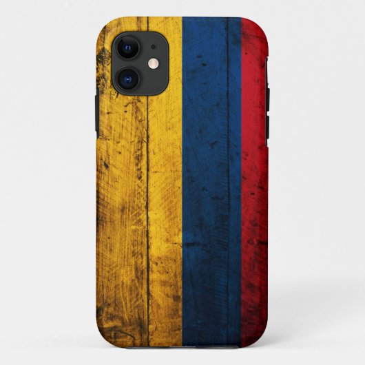Coques Case-Mate iPhone Vieux drapeau en bois de la Colombie (Dos)