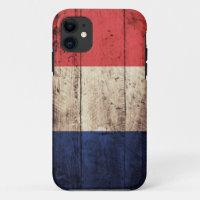 Vieux drapeau en bois de la France