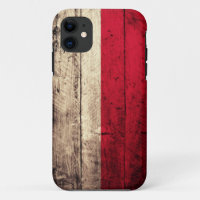 Vieux drapeau en bois de la Pologne