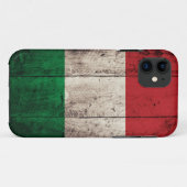 Coques Case-Mate iPhone Vieux drapeau en bois de l'Italie (Dos (Horizontal))