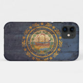 Coques Case-Mate iPhone Vieux drapeau en bois du New Hampshire ; (Dos (Horizontal))