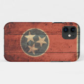 Coques Case-Mate iPhone Vieux drapeau en bois du Tennessee (Dos (Horizontal))