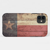 Coques Case-Mate iPhone Vieux drapeau en bois du Texas ; (Dos (Horizontal))