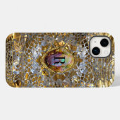 Coques Case-Mate iPhone Vieux Hollywood chic élégant Monogramme (Verso (horizontal))