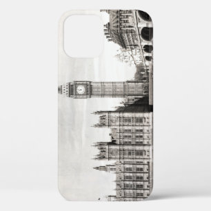Case-Mate iPhone Case Vieux Londres, noir et blanc.