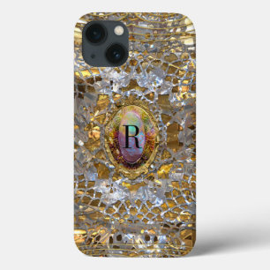 iPhone 13 Case Vieux monogramme élégant chic de Hollywood