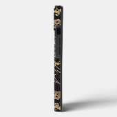 Coques Case-Mate iPhone Vieux Monogramme Or (Verso / Gauche)