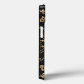 Coques Case-Mate iPhone Vieux Monogramme Or (Verso / Droite)