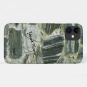 Coques Case-Mate iPhone Vieux mur en pierre avec nom (Dos (Horizontal))