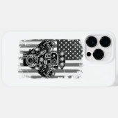 Coques Case-Mate iPhone Vieux Piston de Voiture de Muscle de Drapeau Améri (Verso (horizontal))