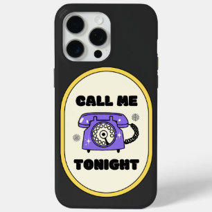 Coque iPhone 15 Pro Max vieux téléphone, appelle-moi ce soir
