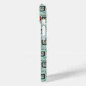Coques Case-Mate iPhone Vieux timbres verts (Verso / Gauche)
