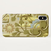 Coques Case-Mate iPhone Vif floral or vintage papier peint textile (Dos (Horizontal))