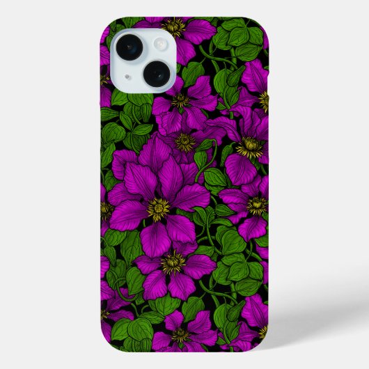 Coques Case-Mate iPhone Vigne Clematis rose (Verso)