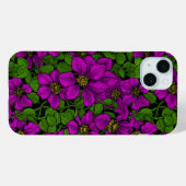 Coques Case-Mate iPhone Vigne Clematis rose (Verso (horizontal))