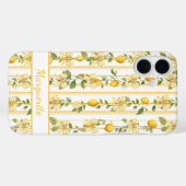 Coques Case-Mate iPhone Vignes de Citron avec des Nœuds Coquettes Monogram (Verso (horizontal))