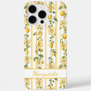Coques iPhone 16 Pro Max Vignes de citron avec des nœuds coquettes monogram