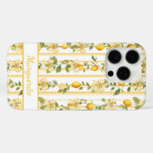 Coques Case-Mate iPhone Vignes de Citron avec des Nœuds Coquettes Monogram (Verso (horizontal))