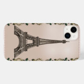 Coques Case-Mate iPhone Vignes de roses roses de Paris Tour Eiffel shabby (Verso (horizontal))