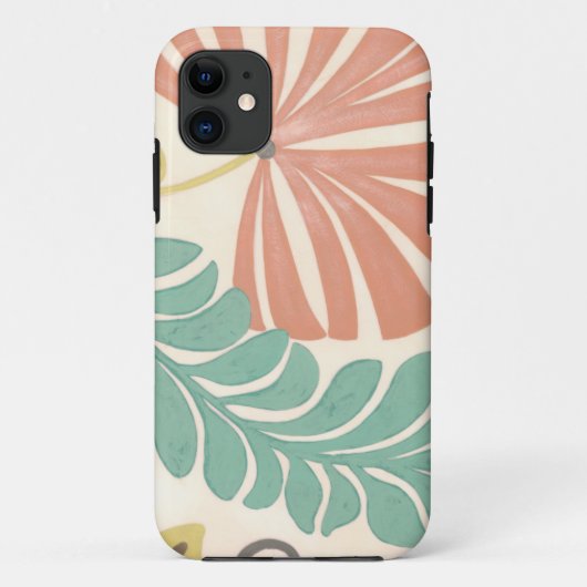 Coques Case-Mate iPhone Vignes et feuille floraux en pastel sur l'arrière (Dos)