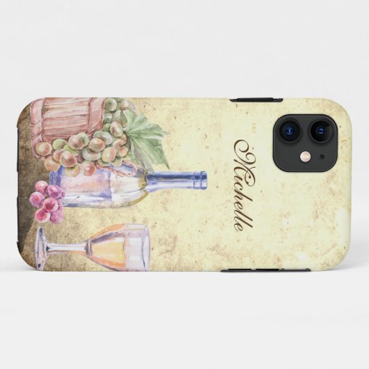 Coques Case-Mate iPhone Vignobles Wineglass personnalisé (Dos (Horizontal))